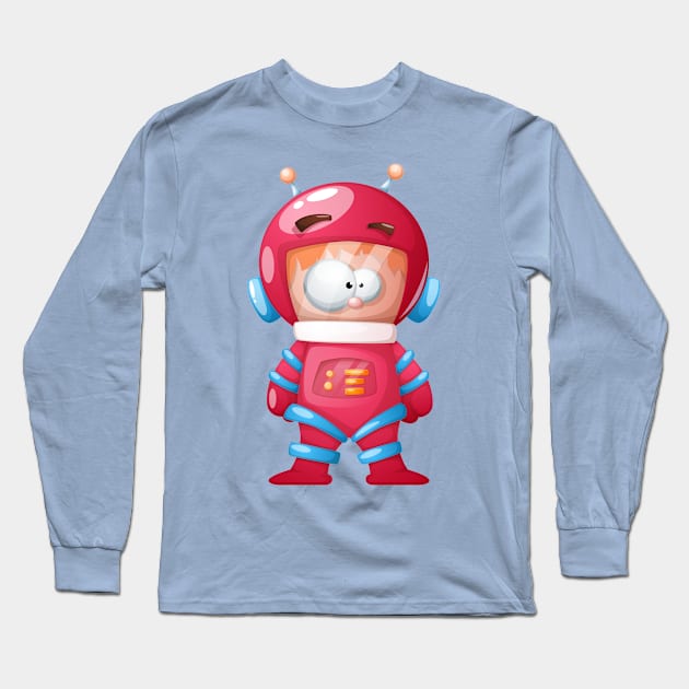 Astronaut Cat Long Sleeve T-Shirt by TomCage